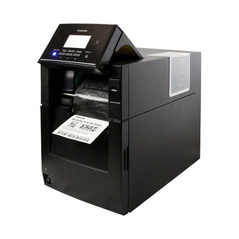 东芝BA410T 打印机打开上盖装入碳带